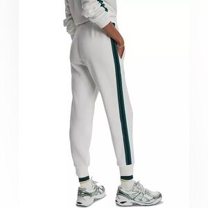 Varley The Slim Stripe Cuff Pants - White / Navy / Forest - Womens Medium